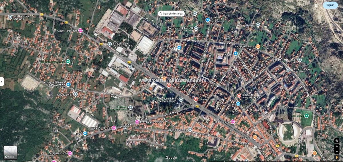 Prodaja, urbanizovan plac 2.000m2, Bogdanov kraj, Cetinje